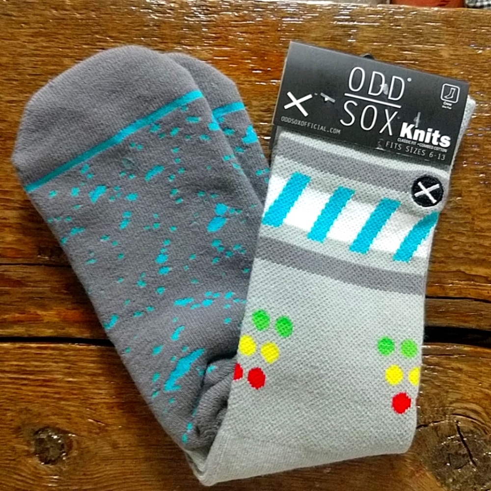 Odd Sox Classic Fit Knit Future Quirky Socks Novelty Gift  NWT